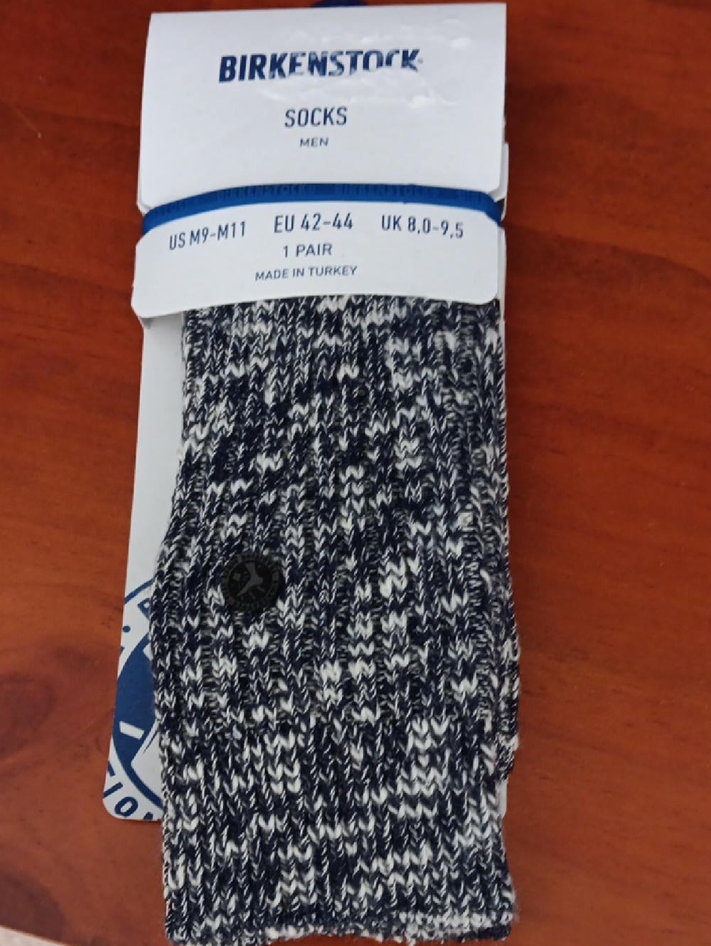 Birkenstock Men’s Black & White Marled Crew Socks
